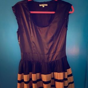 Satin and mesh Ciel dress